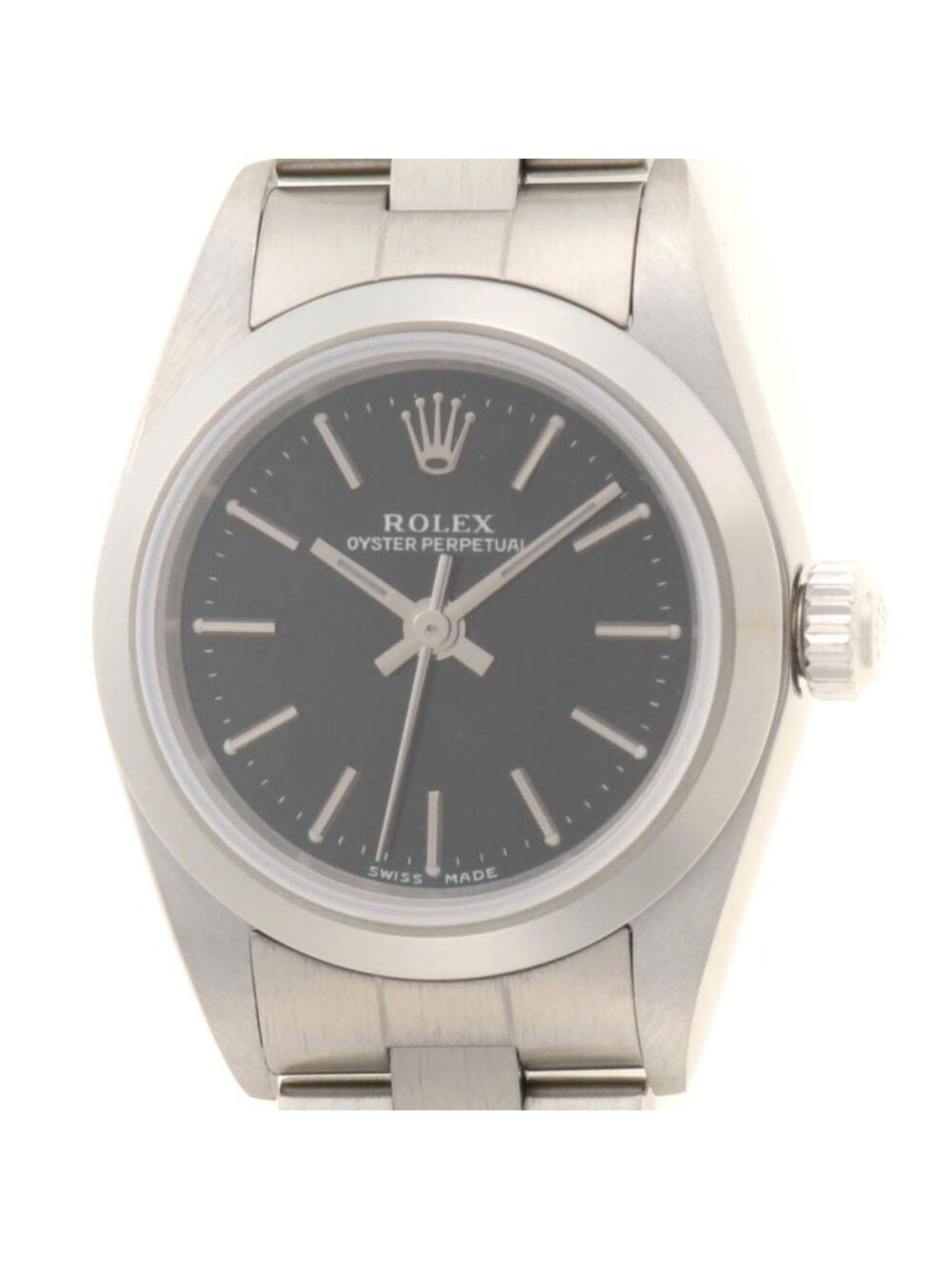 Rolex Oyster Perpetual Black Stainless Steel Automatic Watch